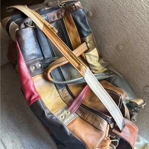 Patchwork Leather Backpack